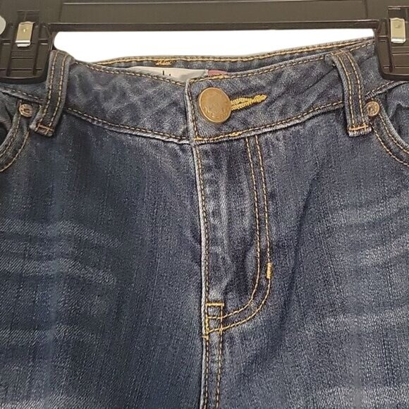 Cabi Jeans Slim Boyfriend Fit Distressed Denim Womens 8 Blue luxury designer - Picture 3 of 7